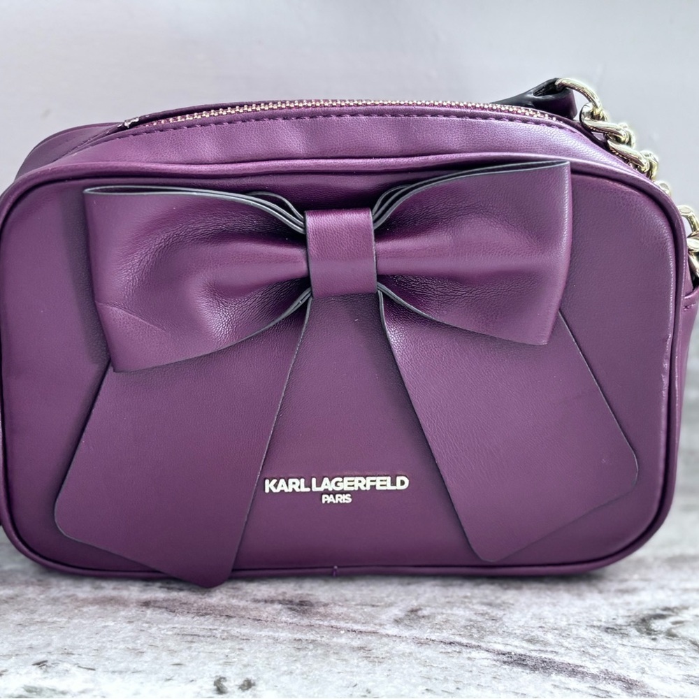 Karl Lagerfeld Kris Bow Leather Crossbody NWOT